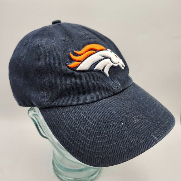 Denver Broncos NFL 47 Navy Blue Adjustable Strap Baseball Cap Embroidered Logo - Picture 4 of 14